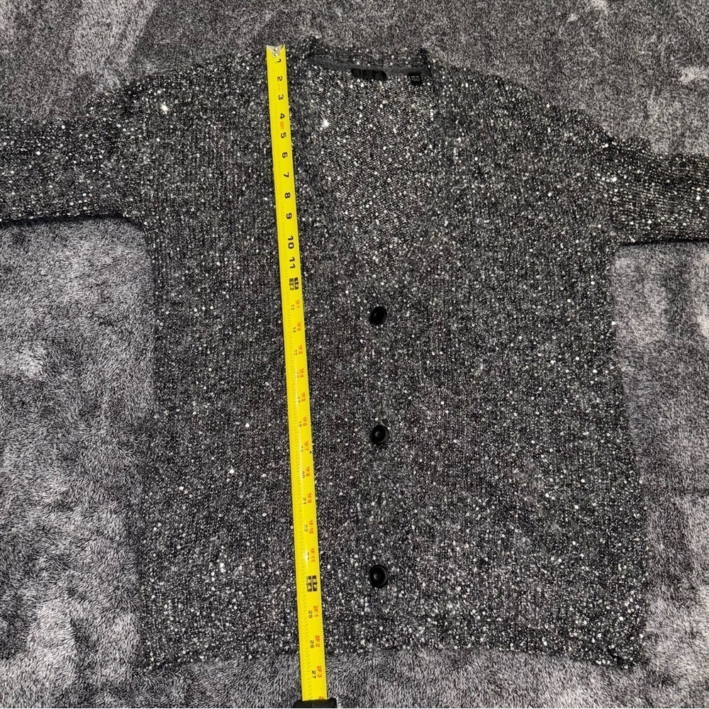 Like New ATM Gray Sequin Alpaca Button up Cardigan XS - Picture 12 of 12